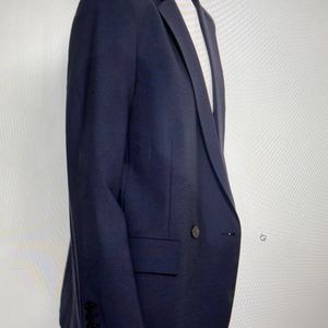 Theory Linen Double-Breasted Boy Blazer